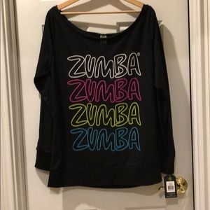 Zumba® wear long sleeve retro print tee
